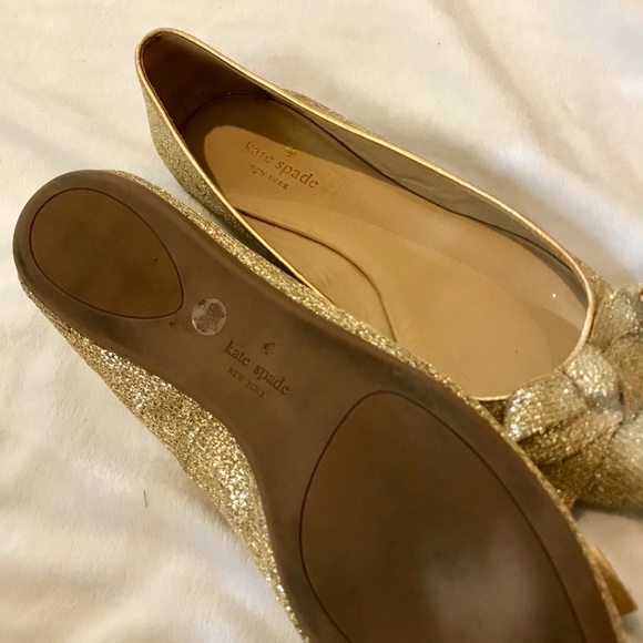 Gold Kate Spade ballet flats - Picture 3 of 3